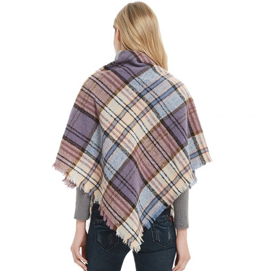 Amazon's best-selling cross-border products for spring, autumn and winter in Europe and America: loop yarn, full polyester, spiky wool, checkered triangular shawls, scarves and scarves Amazon's best-selling cross-border products for spring, autumn and winter in Europe and America: loop yarn, full polyester, spiky wool, checkered triangular shawls, scarves and scarves