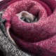 Wholesale manufacturer of new autumn and winter checkered scarves, shawls and scarves with coarse sand rings, tassels and large horizontal stripes for Europe and America