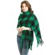 A new autumn and winter collection from Europe and America, featuring a thick, fringed green and black checkered scarf and a thick braided scarf for women A new autumn and winter collection from Europe and America, featuring a thick, fringed green and black checkered scarf and a thick braided scarf for women