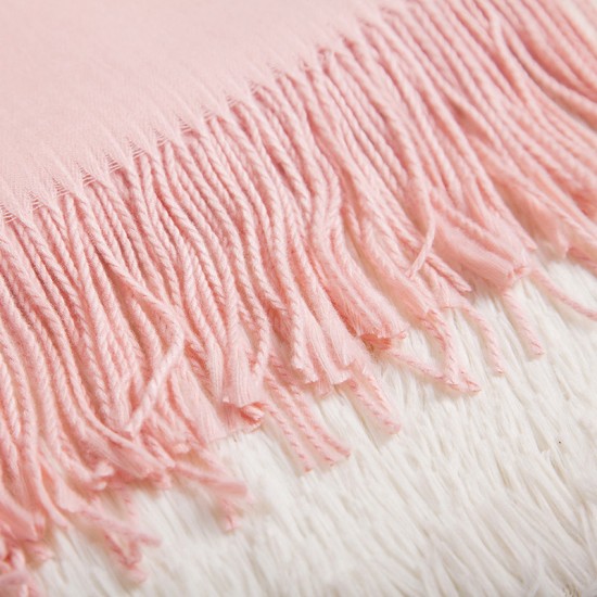 Korean fashion spring, autumn and winter new thin solid color sheep viscose cotton scarf, women's enlarged tassel scarf, air conditioner shawl Korean fashion spring, autumn and winter new thin solid color sheep viscose cotton scarf, women's enlarged tassel scarf, air conditioner shawl