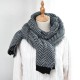Wholesale of Korean autumn and winter new herringbone woolen scarves for women and men, knitted scarves and couple scarves Wholesale of Korean autumn and winter new herringbone woolen scarves for women and men, knitted scarves and couple scarves