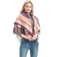 Factory direct supply for export to Europe and America, autumn and winter men's and women's scarves, scarves and shawls with stripes, full polyester knitted fringes and tassels