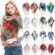 Factory direct supply for cross-border export to Europe and America, autumn and winter men's and women's scarves, fringed tassels, checkered square scarves, shawls