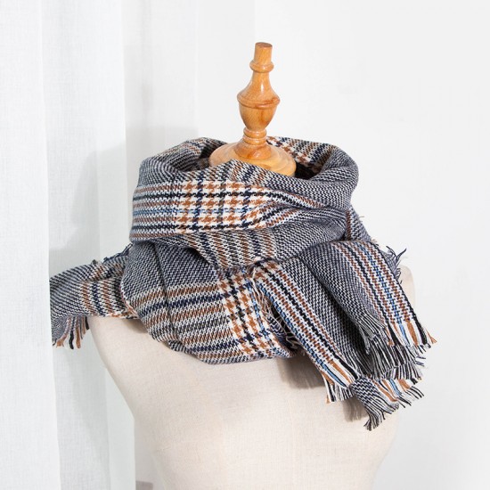 New autumn and winter checkered large scarf for women, thickened and enlarged faux cashmere warm scarf shawl New autumn and winter checkered large scarf for women, thickened and enlarged faux cashmere warm scarf shawl