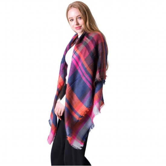 Wholesale of new autumn and winter seven-color checkered square scarves, men's and women's faux cashmere checkered scarves and shawls from Europe and America Wholesale of new autumn and winter seven-color checkered square scarves, men's and women's faux cashmere checkered scarves and shawls from Europe and America