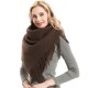 Factory direct supply of European and American style autumn and winter men's and women's full polyester knitted solid color fringed square scarves and scarves wholesale Factory direct supply of European and American style autumn and winter men's and women's full polyester knitted solid color fringed square scarves and scarves wholesale