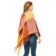 Amazon's hot European and American style new autumn and winter women's shawl, thick fringed loop gauze, large checkered cape Amazon's hot European and American style new autumn and winter women's shawl, thick fringed loop gauze, large checkered cape