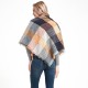 A manufacturer of cross-border best-selling European and American loop yarn, fringed, checkered, spring, autumn and winter triangular women's shawls and scarves A manufacturer of cross-border best-selling European and American loop yarn, fringed, checkered, spring, autumn and winter triangular women's shawls and scarves