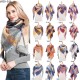 A manufacturer of cross-border best-selling European and American loop yarn, fringed, checkered, spring, autumn and winter triangular women's shawls and scarves A manufacturer of cross-border best-selling European and American loop yarn, fringed, checkered, spring, autumn and winter triangular women's shawls and scarves