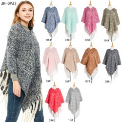 Factory direct sales for export, European and American style, looped tulle braid, thick and long tassels, autumn and winter thickened flowered shawl cape