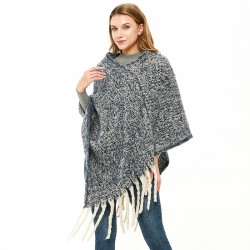 Factory direct sales for export, European and American style, looped tulle braid, thick and long tassels, autumn and winter thickened flowered shawl cape