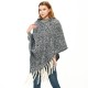 Factory direct sales for export, European and American style, looped tulle braid, thick and long tassels, autumn and winter thickened flowered shawl cape