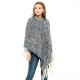 Factory direct sales for export, European and American style, looped tulle braid, thick and long tassels, autumn and winter thickened flowered shawl cape