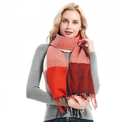 Amazon's popular autumn and winter British-style couple tassel scarves and large checkered shawls for foreign trade