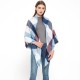 Factory direct sales of 48-count fine yarn high-density checkered square scarves and shawls for women with European and American autumn and winter outer molds