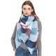 Factory direct sales of 48-count fine yarn high-density checkered square scarves and shawls for women with European and American autumn and winter outer molds