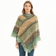 New Christmas style women's red retro ethnic style Tibetan travel pullover cape shawl for spring, autumn and winter