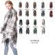 European and American spring, autumn and winter new seven-color checkered hooded cape shawl, hooded head, air conditioner large shawl manufacturer