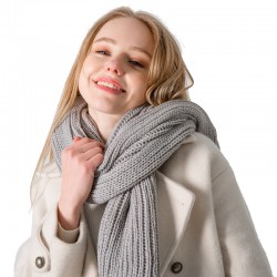 Wholesale of Korean autumn and winter new acrylic solid-color woolen scarves for men, women and couples, extended woolen scarves and shawls