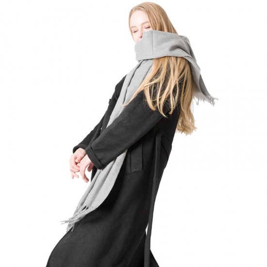 Wholesale of solid-color wool scarves for women and couples, single-color fringed scarves and shawls for men and women in autumn and winter Wholesale of solid-color wool scarves for women and couples, single-color fringed scarves and shawls for men and women in autumn and winter