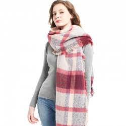 Foreign trade European and American autumn and winter new style circle sand diagonal checkered scarf, women's thickened checkered scarf shawl manufacturer