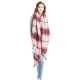 Foreign trade European and American autumn and winter new style circle sand diagonal checkered scarf, women's thickened checkered scarf shawl manufacturer Foreign trade European and American autumn and winter new style circle sand diagonal checkered scarf, women's thickened checkered scarf shawl manufacturer