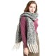 Factory direct sales of autumn and winter hoop sand, thick tassel, flower and color-blocked scarves, shawls, thick braids, thickened scarves from Tonglu