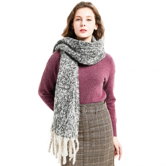 Factory direct sales of autumn and winter hoop sand, thick tassel, flower and color-blocked scarves, shawls, thick braids, thickened scarves from Tonglu