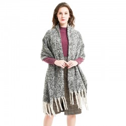 Factory direct sales of autumn and winter hoop sand, thick tassel, flower and color-blocked scarves, shawls, thick braids, thickened scarves from Tonglu