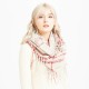 New long-flow comb acrylic loop yarn checkered neck scarf for foreign trade autumn and winter, men's and women's checkered neck scarf neck protection New long-flow comb acrylic loop yarn checkered neck scarf for foreign trade autumn and winter, men's and women's checkered neck scarf neck protection