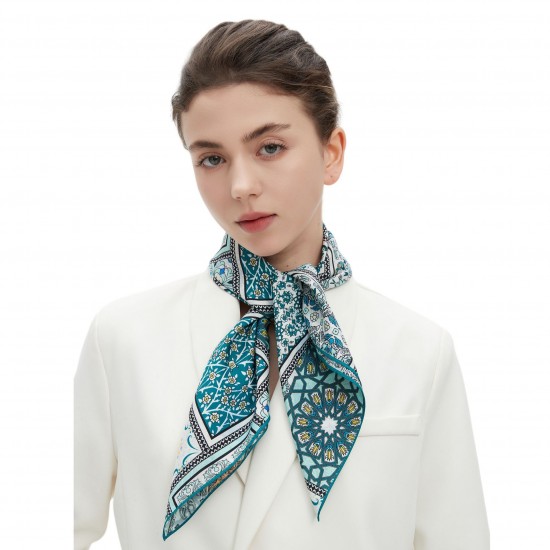 Amazon Premium Foreign Trade Spring, summer and autumn thin headscarves, anti-wrinkle and anti-static double-sided printed silk scarves and square scarves Amazon Premium Foreign Trade Spring, summer and autumn thin headscarves, anti-wrinkle and anti-static double-sided printed silk scarves and square scarves