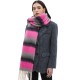 New thickened scarves for foreign trade, European and American autumn and winter men's and women's striped scarves with thick fringes and loops, produced by Tonglu manufacturer New thickened scarves for foreign trade, European and American autumn and winter men's and women's striped scarves with thick fringes and loops, produced by Tonglu manufacturer