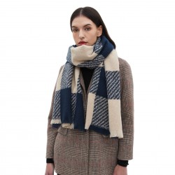 Amazon cross-border trade Europe and America autumn and winter thickened short beard large checkered scarf and shawl custom manufacturer