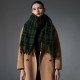 Wholesale of cross-border hot foreign trade new style scarves, European and American autumn and winter fringed green checkered scarves and shawls from Tonglu manufacturer Wholesale of cross-border hot foreign trade new style scarves, European and American autumn and winter fringed green checkered scarves and shawls from Tonglu manufacturer
