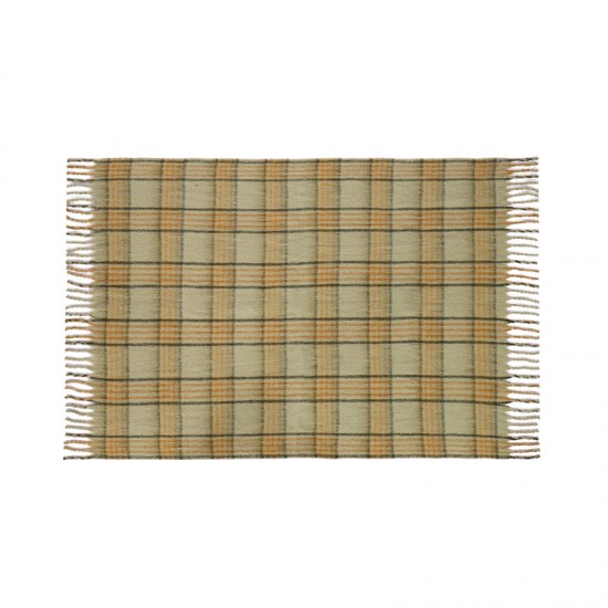 Foreign trade European and American autumn and winter hoop yarn imitation mohair green checkered thick large shawl cover blanket manufacturer Foreign trade European and American autumn and winter hoop yarn imitation mohair green checkered thick large shawl cover blanket manufacturer