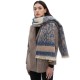 Wholesale manufacturer of new cross-border trade European and American autumn and winter men's and women's short beard jacquard patchwork leopard print scarves