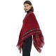 European and American spring and autumn new retro ethnic style solid-color knitted pullover cape shawl in stock manufacturer