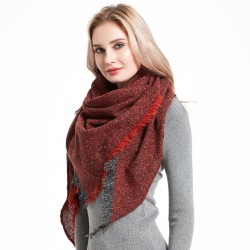 Amazon's popular European and American spring, autumn and winter women's circle yarn full polyester interlaced flower triangular shawl scarf and scarf manufacturer