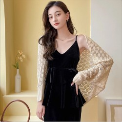 The factory directly supplies summer honeycomb office sleeves that can wear ice silk small jackets