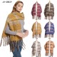 Tonglu manufacturer of new autumn and winter woven loop yarn thickened thick tassel striped scarves and shawls for foreign trade in Europe and America Tonglu manufacturer of new autumn and winter woven loop yarn thickened thick tassel striped scarves and shawls for foreign trade in Europe and America