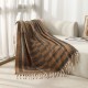 Amazon blanket export new European and American autumn and winter faux mohair thickened striped large shawl jacquard blanket Amazon blanket export new European and American autumn and winter faux mohair thickened striped large shawl jacquard blanket