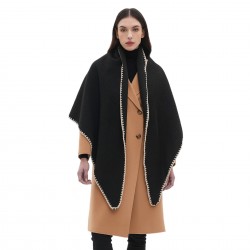 Wholesale and customized manufacturer of new high-quality European and American autumn and winter women's thickened large triangular shawls and scarves