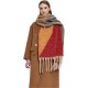 Amazon's hot new export shawl, thickened and thickened tassel jacquard geometric scarf factory for autumn and winter in Europe and America Amazon's hot new export shawl, thickened and thickened tassel jacquard geometric scarf factory for autumn and winter in Europe and America