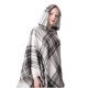 European and American spring, autumn and winter new seven-color checkered hooded cape shawl, hooded head, air conditioner large shawl manufacturer