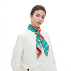Cross-border high-quality foreign trade spring, summer and autumn headscarves, antibacterial, anti-wrinkle and anti-static double-sided printed silk scarves and square scarves