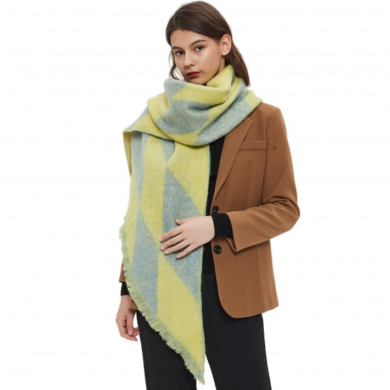 Amazon's best-selling new shawl for export, European and American round-robin diamond-shaped diagonal scarf in stock wholesale manufacturer Amazon's best-selling new shawl for export, European and American round-robin diamond-shaped diagonal scarf in stock wholesale manufacturer