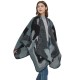 Cross-border Amazon hot export European and American autumn and winter double-sided jacquard imitation cashmere hemmed large leopard print slit shawl