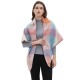 Amazon's hot foreign trade 2025 new checkered scarf, European and American autumn and winter loop gauze triangular shawl and scarf factory