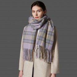 Amazon Export Europe and America 2024 Autumn/Winter high-end style new wide and thick checkered scarf shawl manufacturer