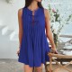Di Yun's 2025 Spring/Summer cross-border European and American casual vacation style solid color, pleated sleeveless mini dress for children